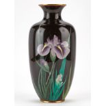 Japanese Meiji Cloisonne Iris Vase Kodenji Workshop