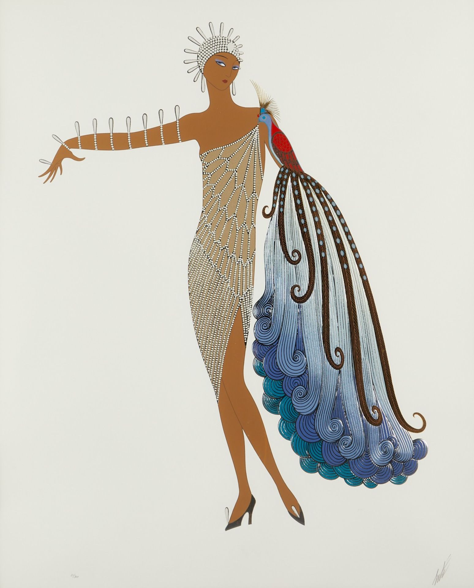 Pair of Erte Prints - Diva 1 and 2 - Image 2 of 14