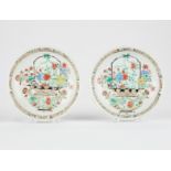 Pr Kangxi Chinese Porcelain Famille Verte Saucer Dishes