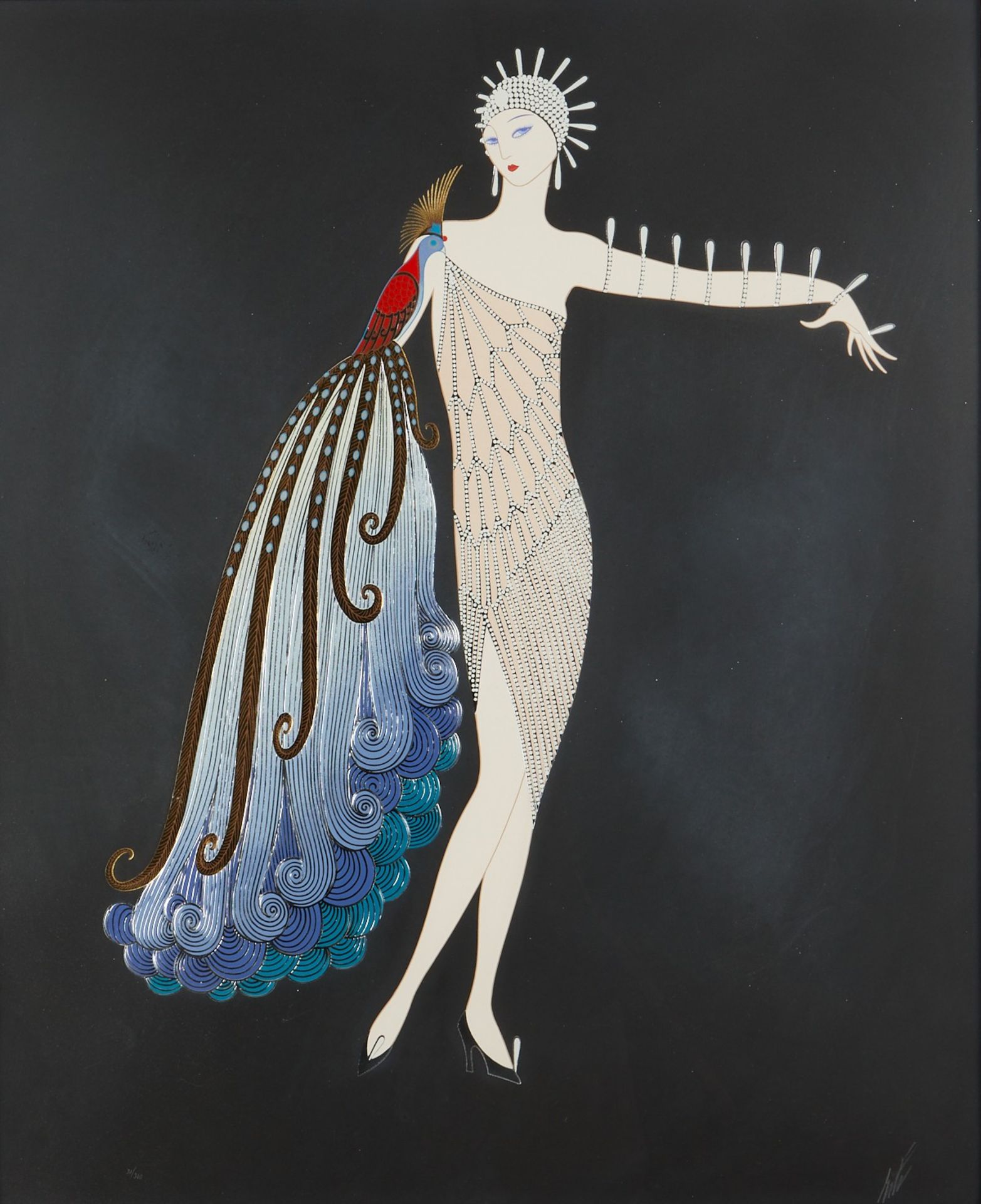 Pair of Erte Prints - Diva 1 and 2 - Image 8 of 14