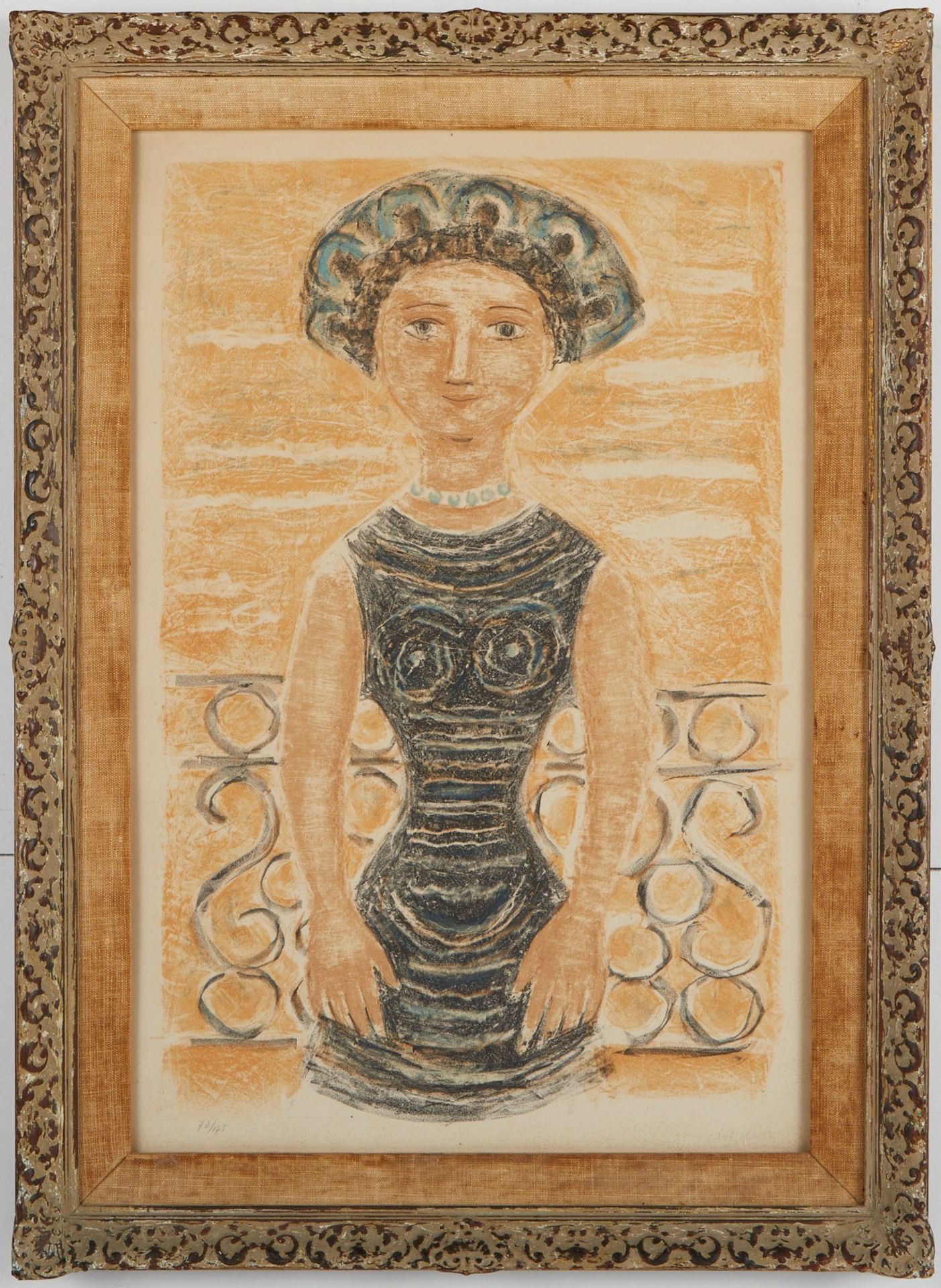 Massimo Campigli Donna Al Balcone Lithograph - Image 2 of 7