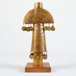 Oswaldo Guayasamin Brass Candlestick Sculpture