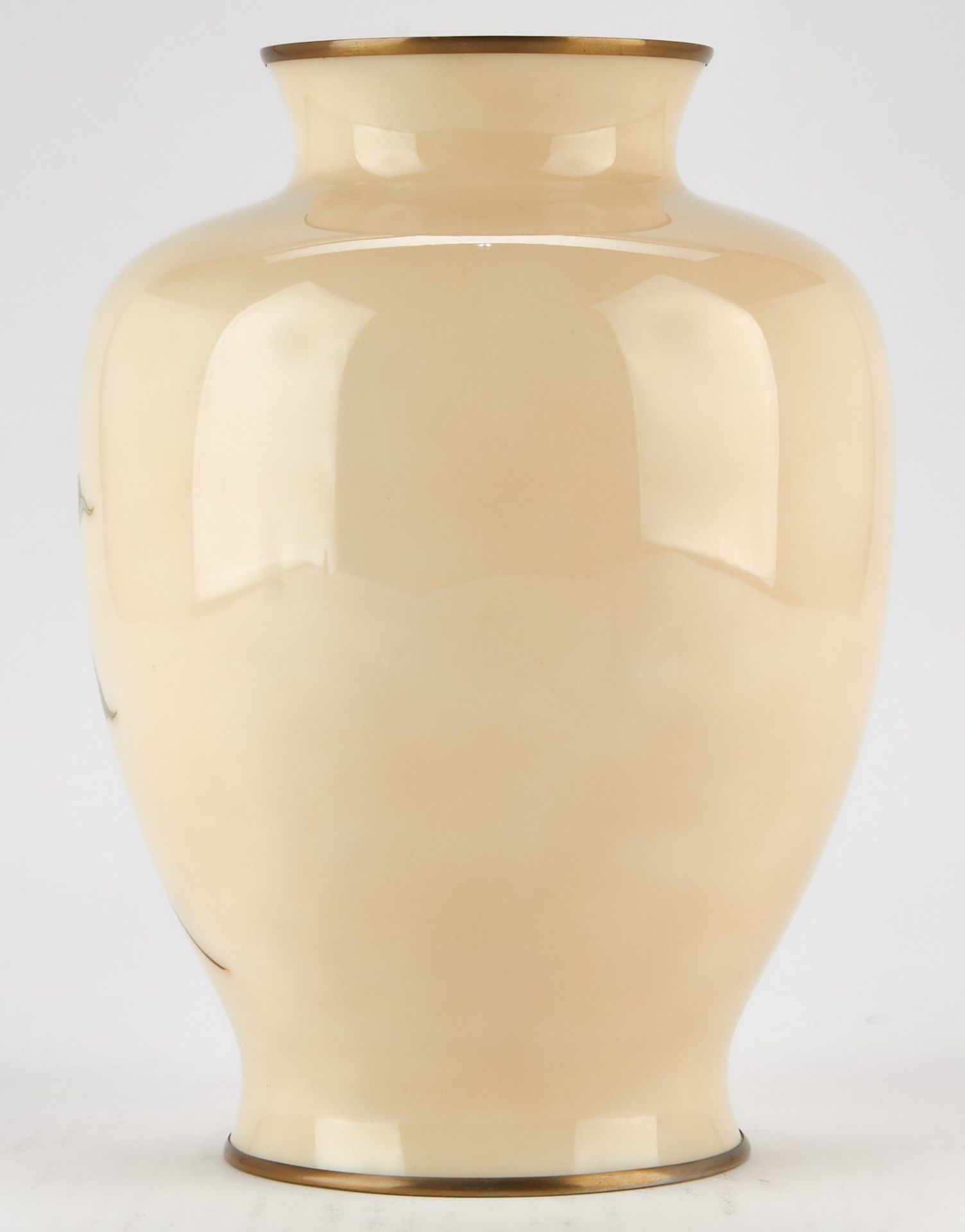 Japanese Showa Period Cloisonne Vase w/ Bird - Bild 4 aus 7