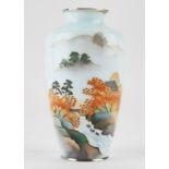 Japanese Cloisonne Vase w/ Landscape