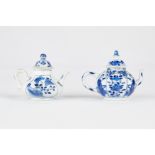 Grp: 2 Kangxi Chinese Export Porcelain Teapots Blue & White