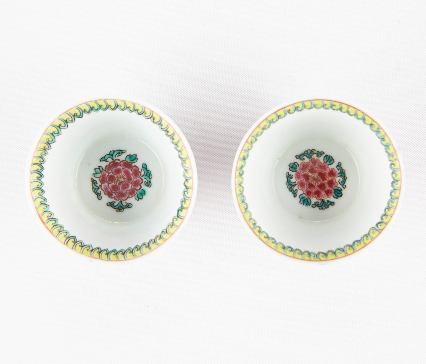 Pr: 18th c. Chinese Eggshell Porcelain Cups & Saucers - Image 7 of 8