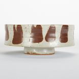 Warren MacKenzie White/Clown Walled Bowl