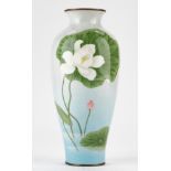 Honda Japanese Cloisonne Vase w/ Water Lilies