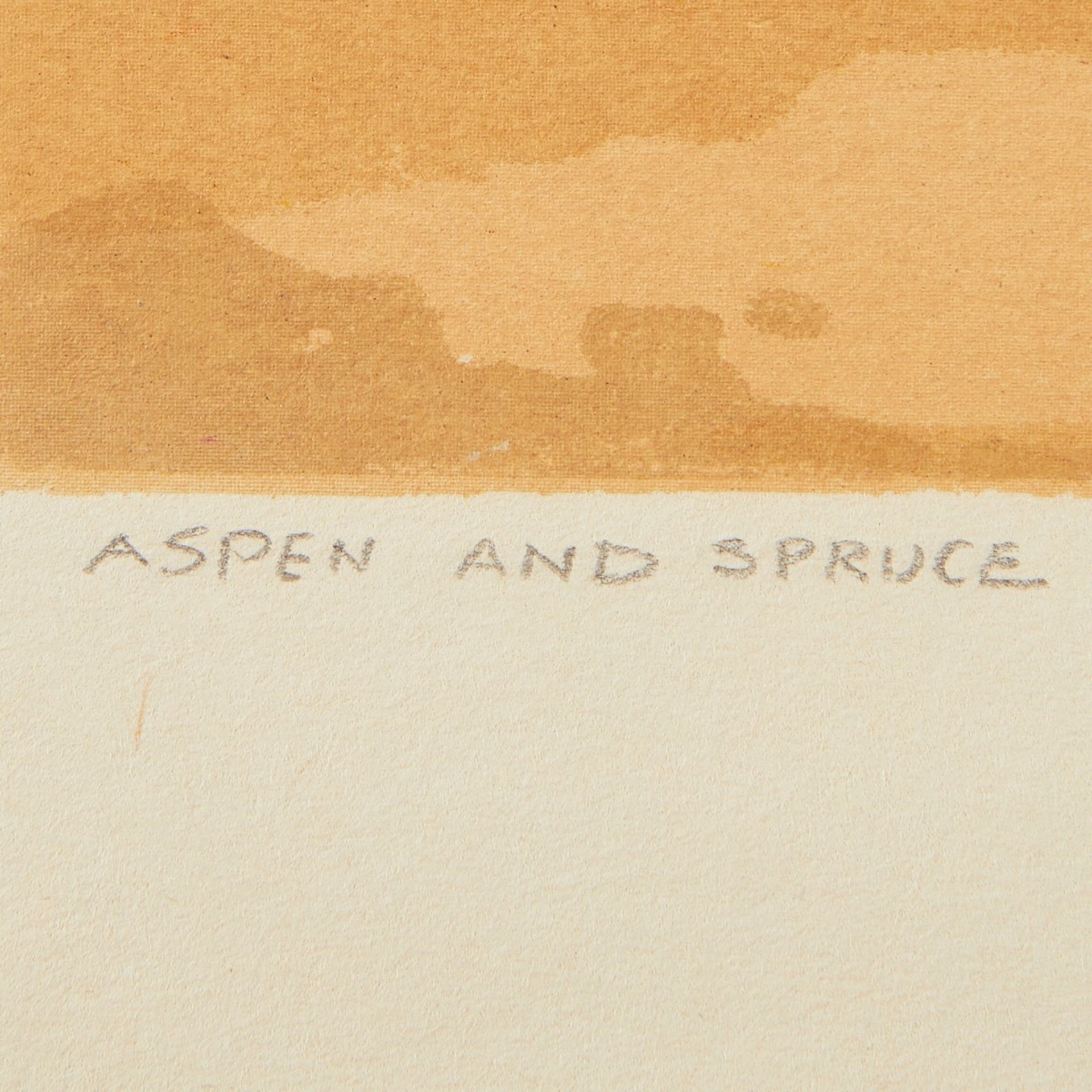 Norma Bassett Hall "Aspen and Spruce" Serigraph - Image 3 of 5