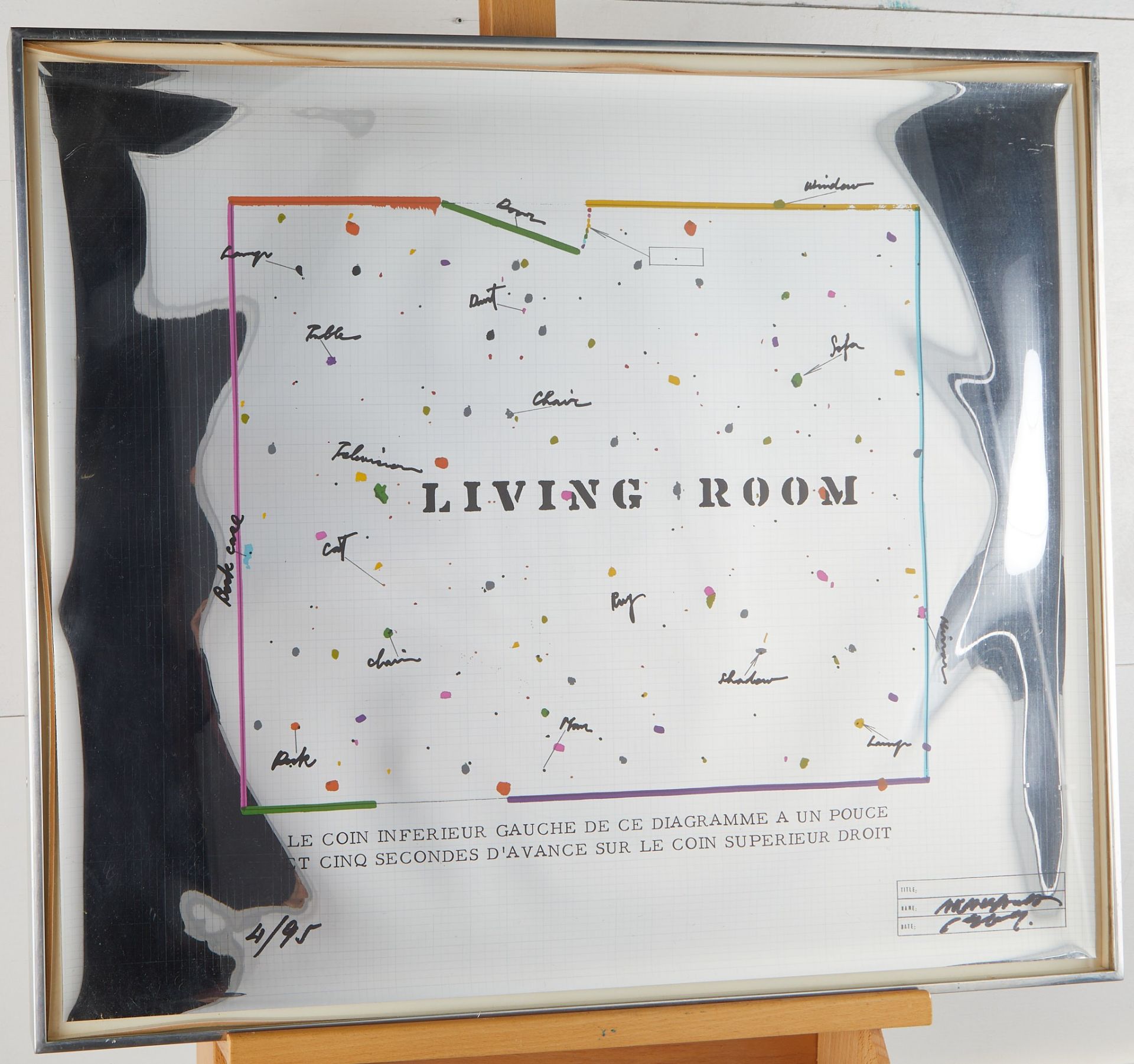 Shusaku Arakawa "Living Room" Silkscreen - Bild 2 aus 4