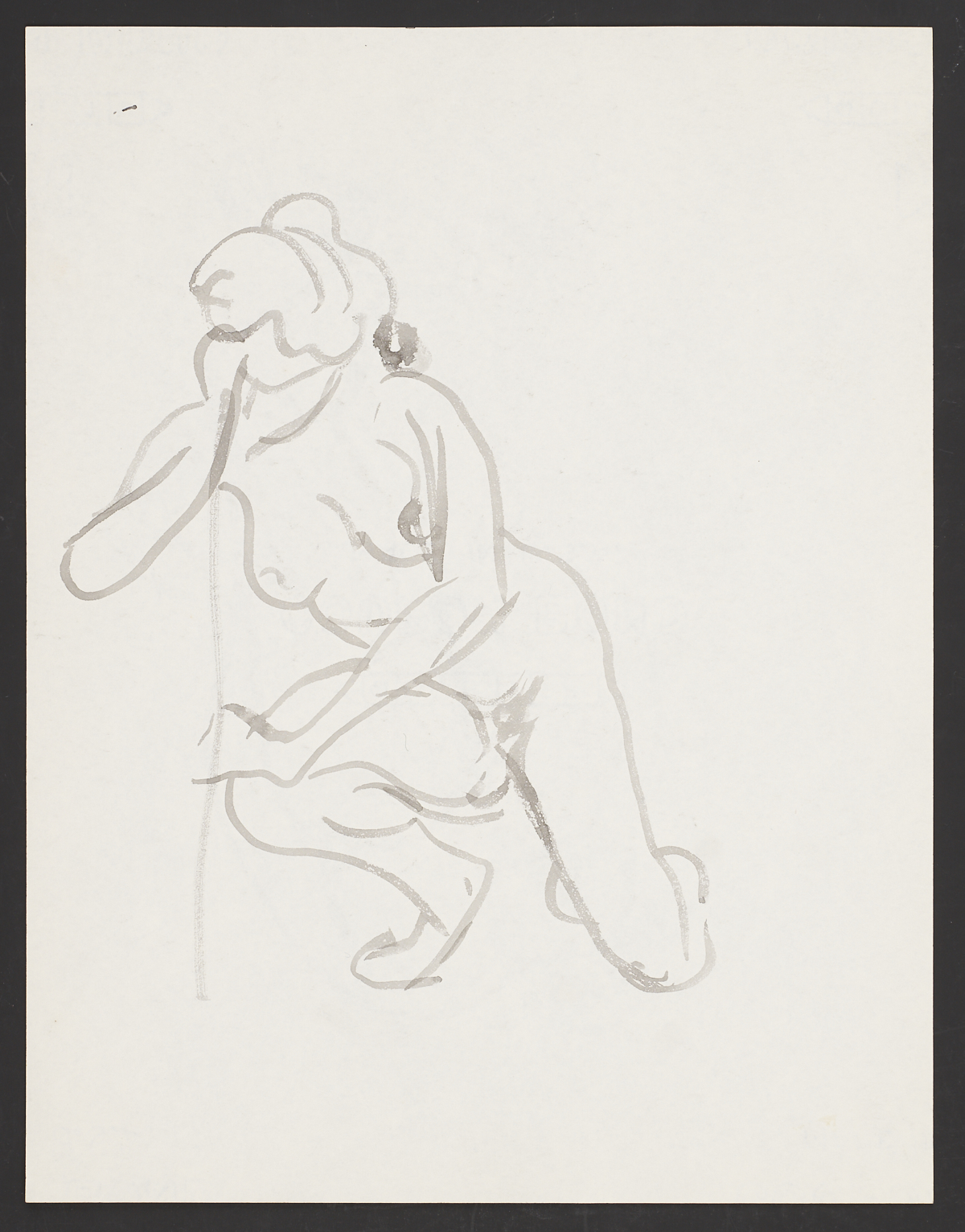 Paul Cadmus Female Nude Watercolor on Paper - Image 3 of 3