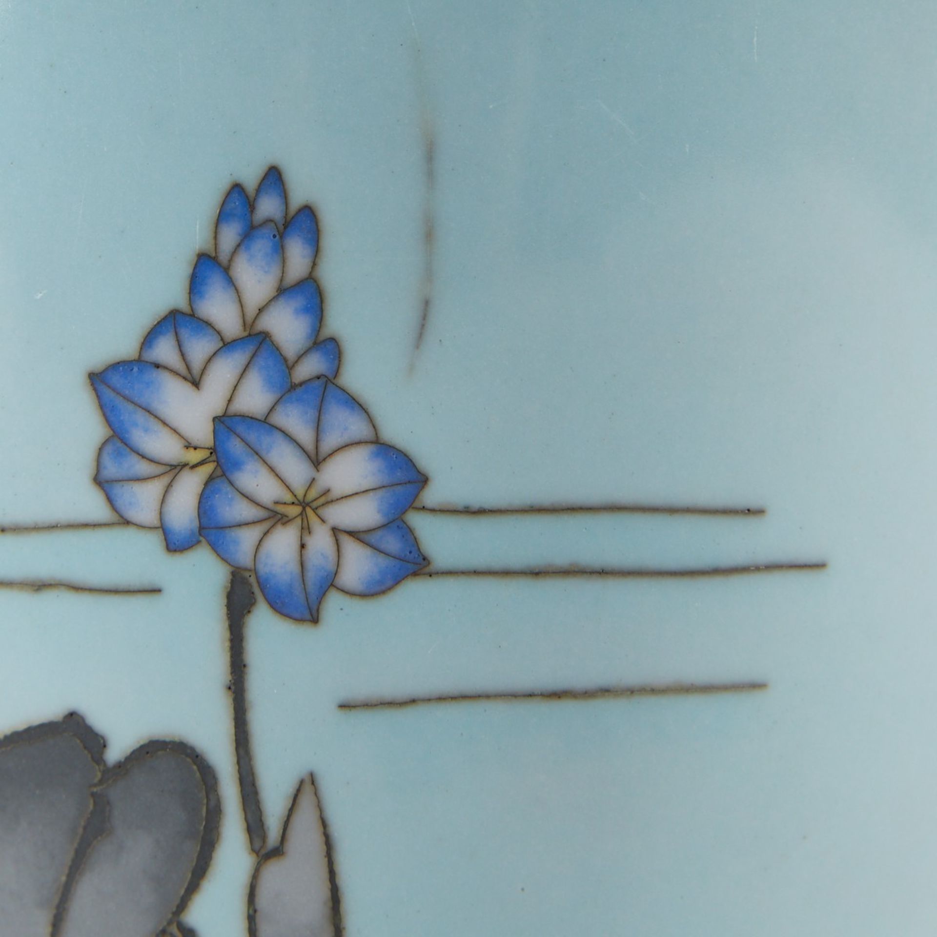 Japanese Meiji Cloisonne Vase w/ Cranes - Image 6 of 7