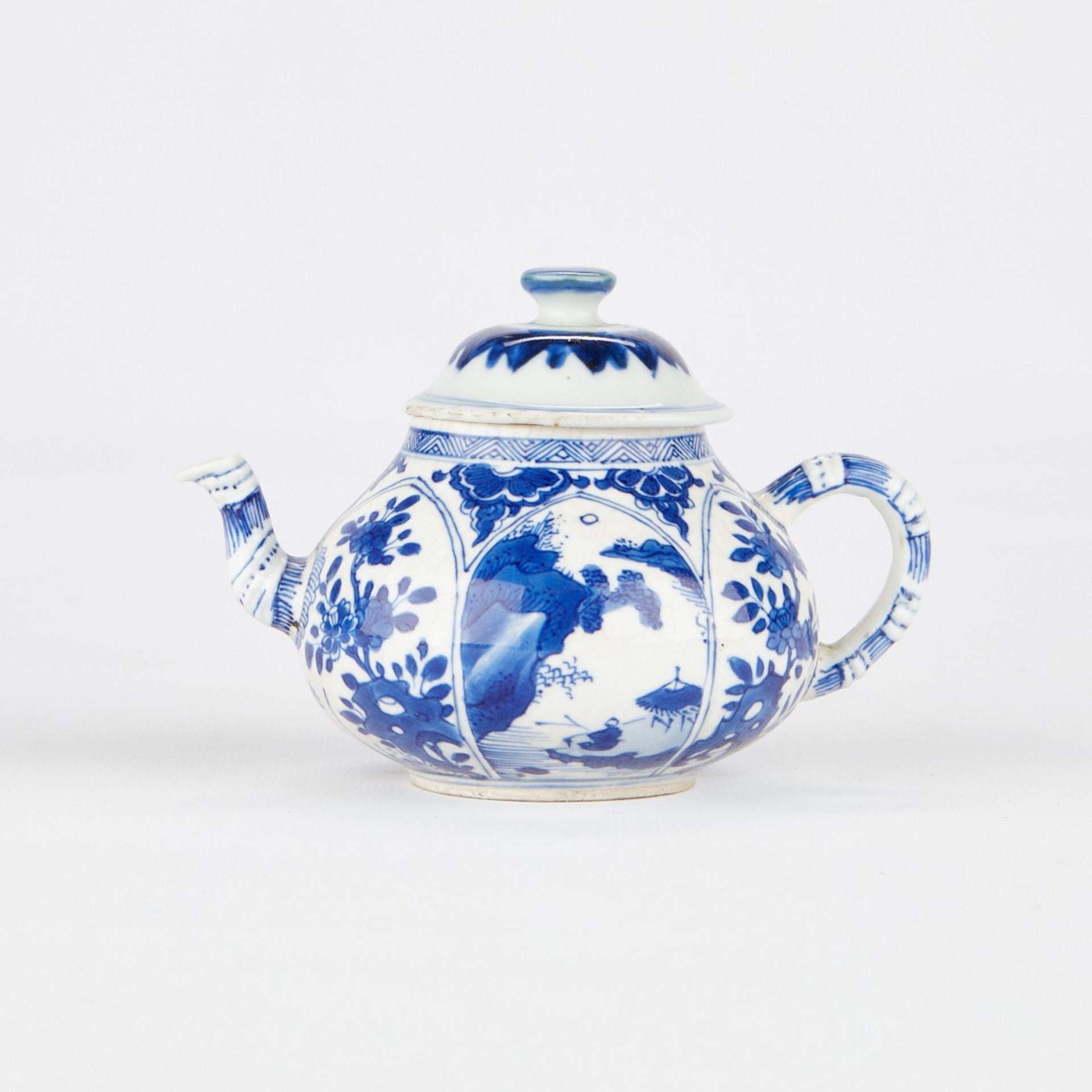 18th c. Chinese Porcelain B&W Crackle Teapot - Bild 2 aus 6