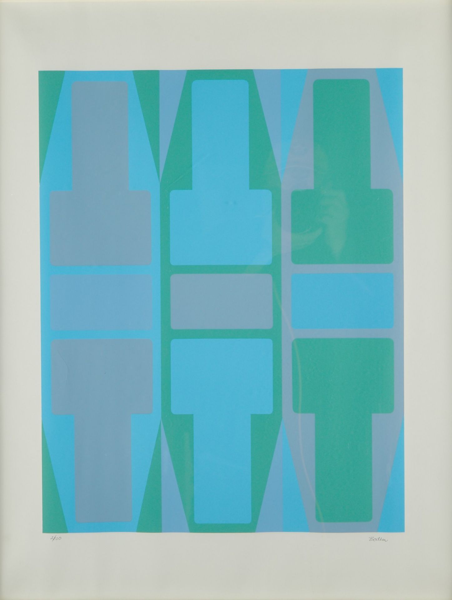 Arthur Boden Untitled (Blue) Silkscreen