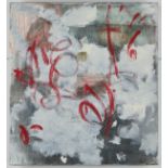Daniel Kaniess White/Red Abstract Painting