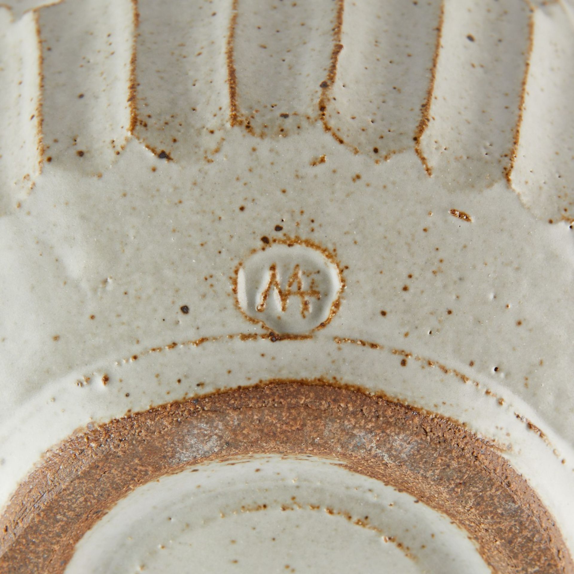Warren McKenzie Large Fluted White Bowl - Marked - Bild 2 aus 7
