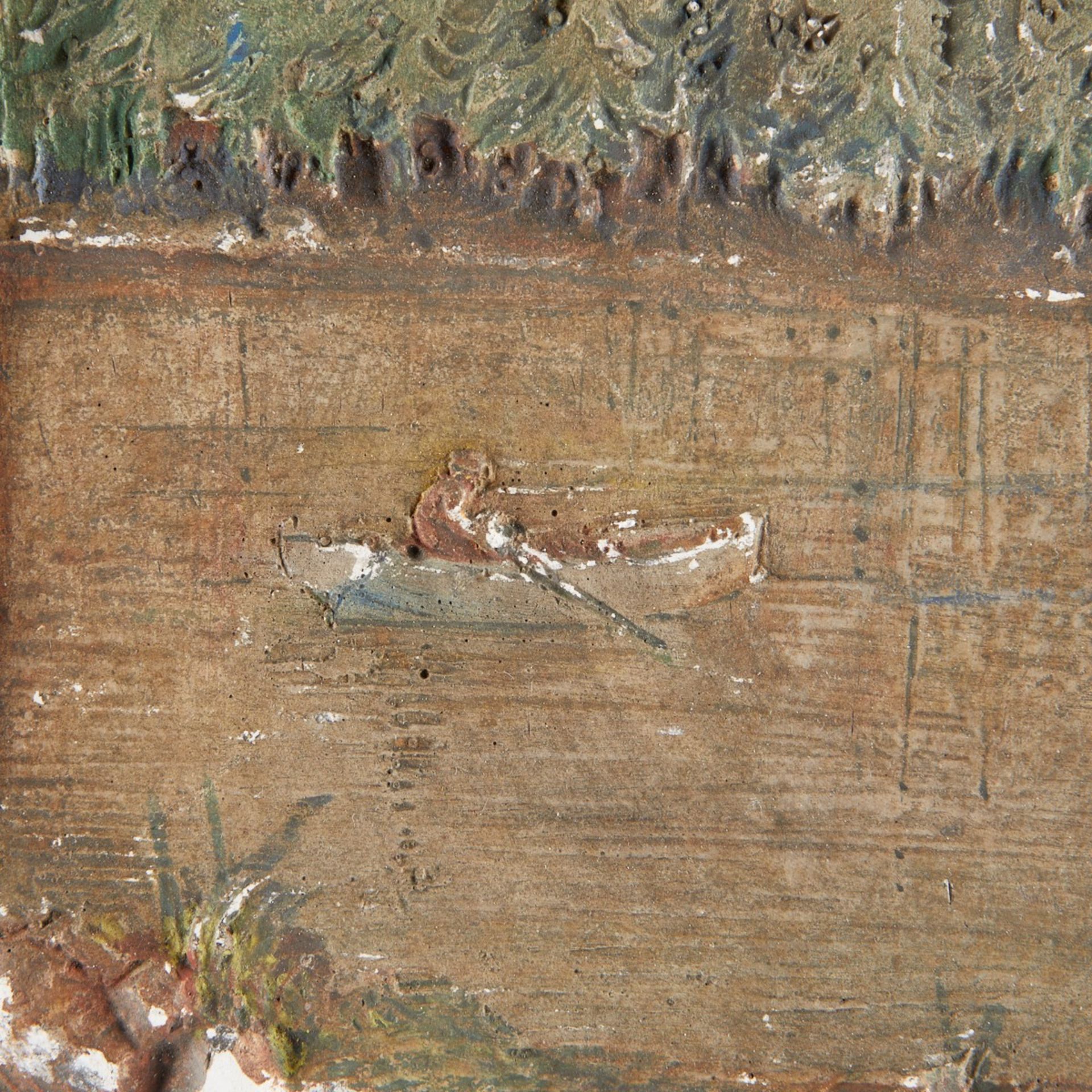 Pair of Plaster Reliefs of a Lake and Mountain - Bild 8 aus 9