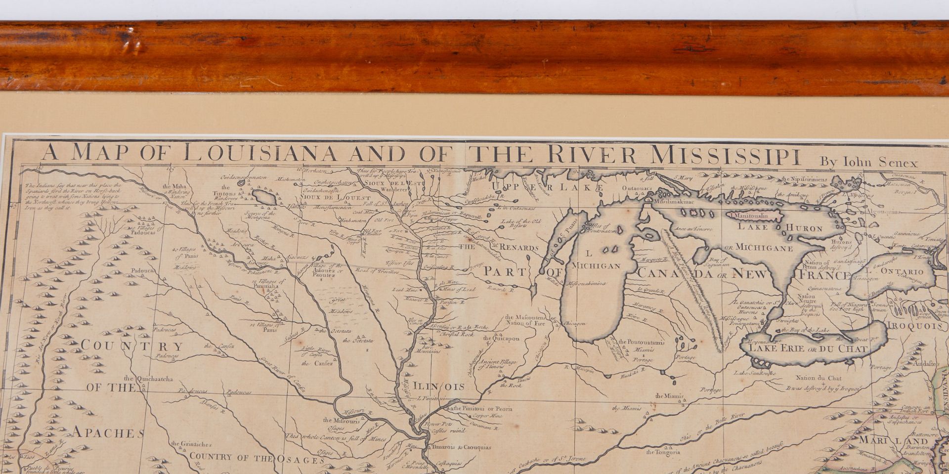 John Senex Map of Louisiana & Mississippi River 1721 - Bild 4 aus 5