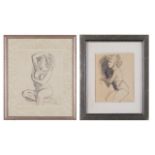 Pair of Drawings by Clement Haupers Nudes