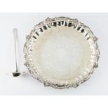Silver Plated Serving Tray and Ladle