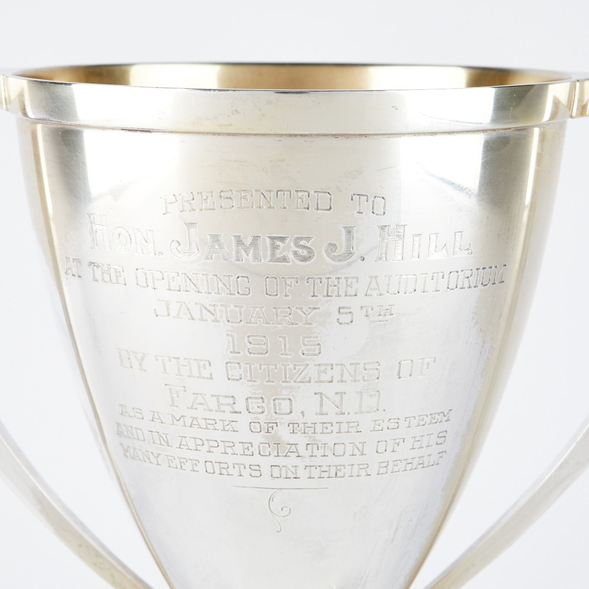 1915 Gorham Sterling Silver Handled Trophy - Bild 6 aus 7