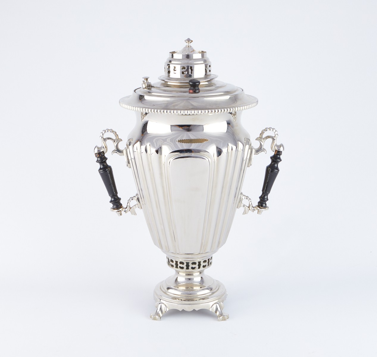 Large Silver Plate Russian Samovar - Image 3 of 17