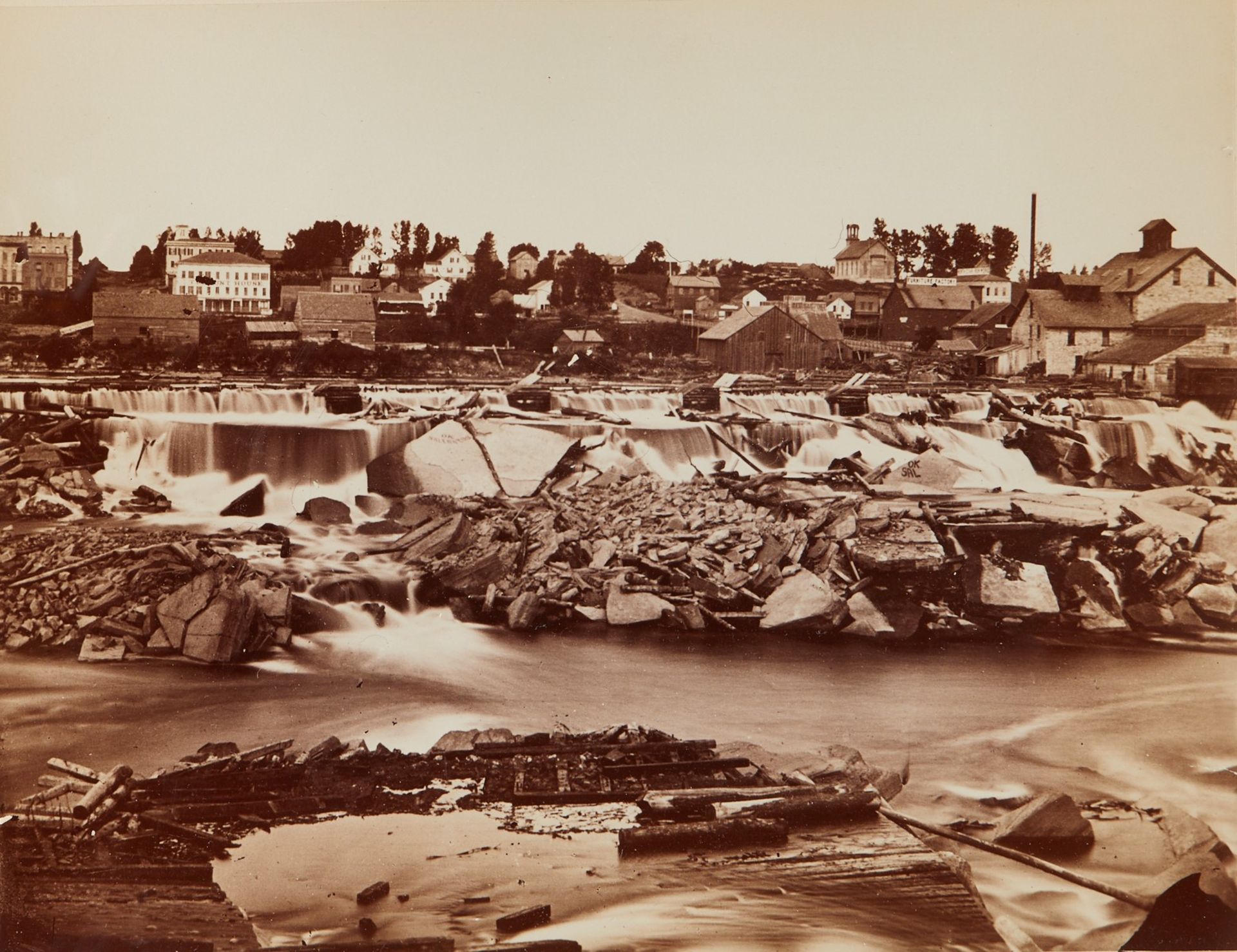 Benjamin Upton St. Anthony Falls 1863 Photograph