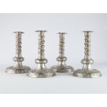 Set: 4 Silver 19th c. Sterling Candlesticks