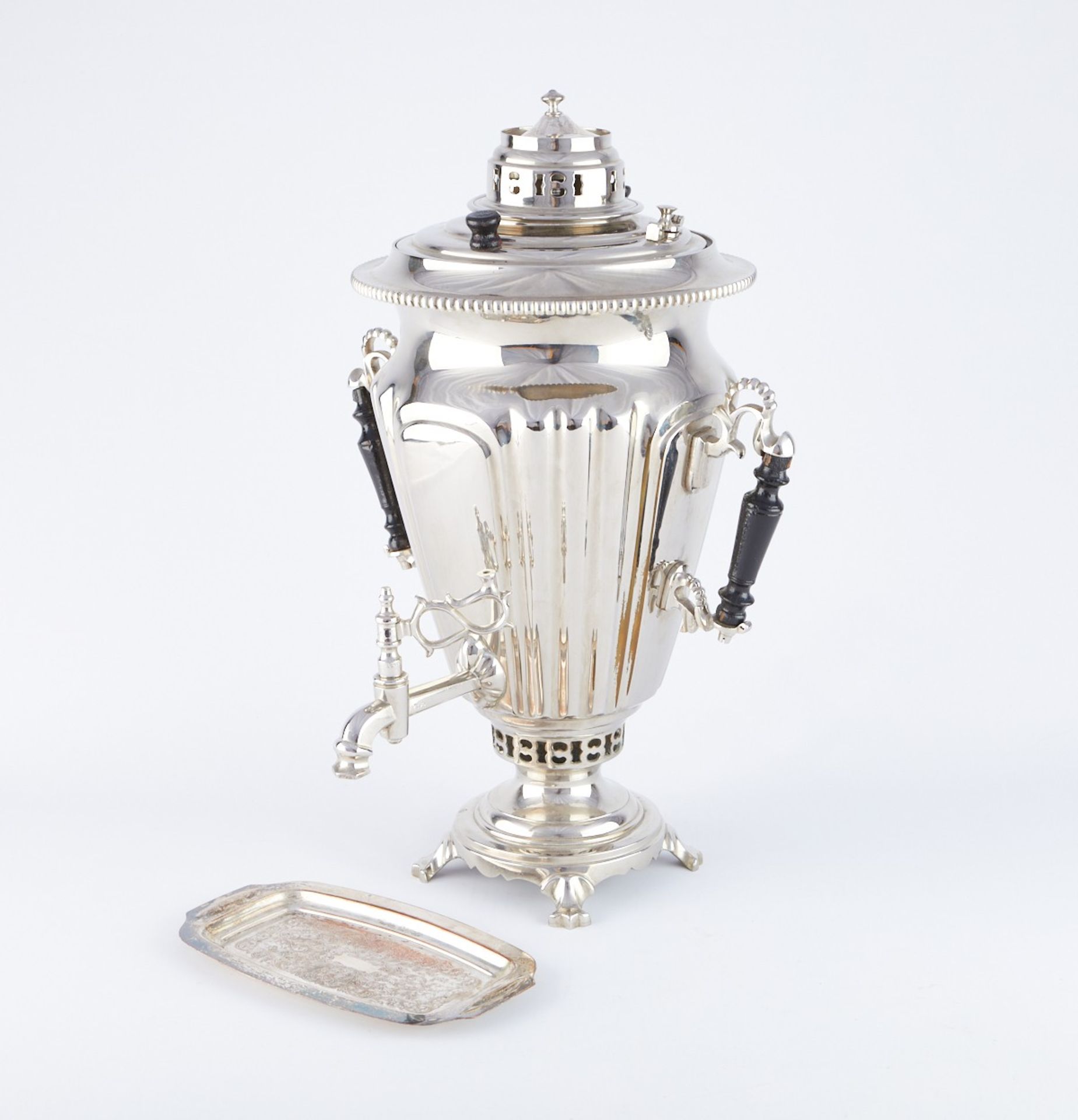 Large Silver Plate Russian Samovar