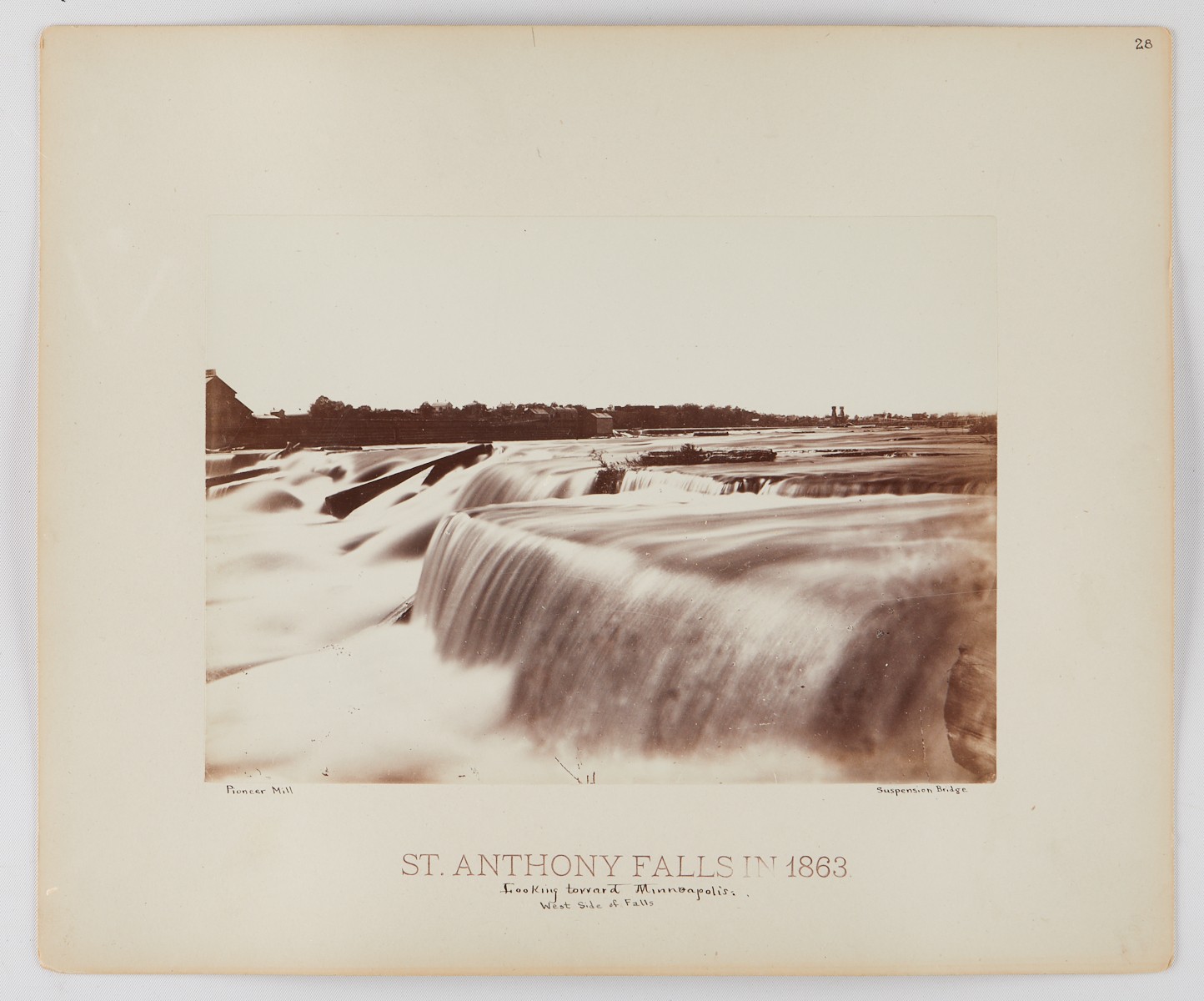 Benjamin Upton St. Anthony Falls 1863 Photograph - Image 2 of 8