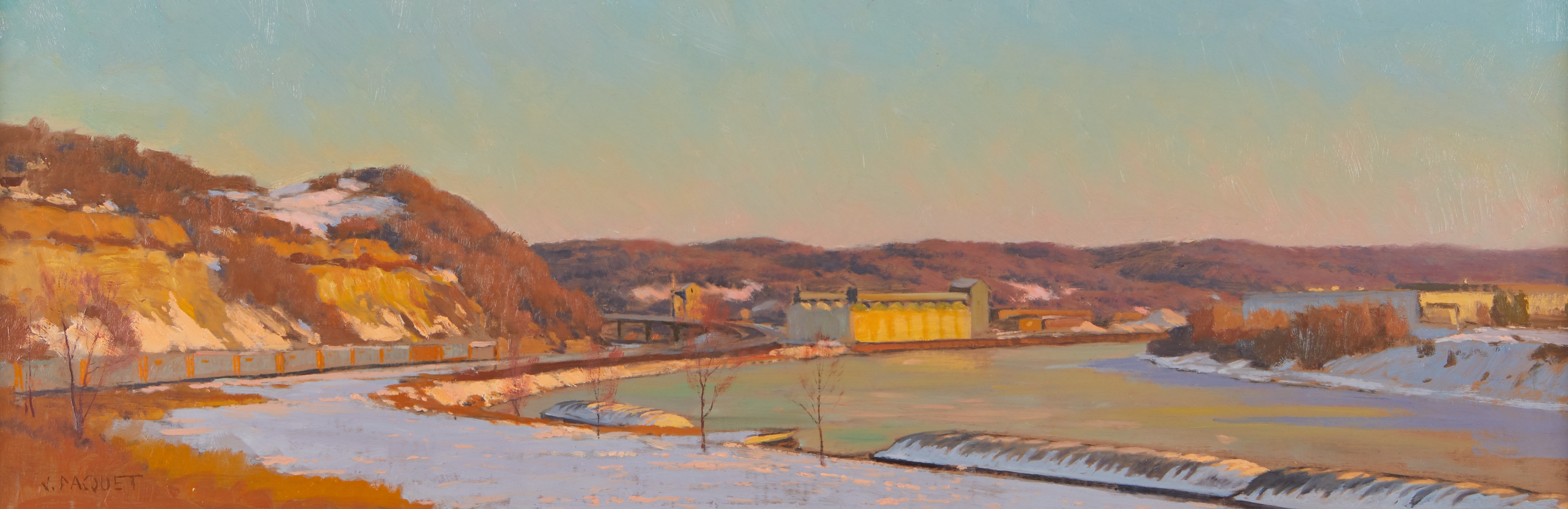 Joseph Paquet "Last Light View of Mounds" Painting - Image 2 of 5