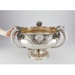 Monumental Sterling Silver Punch Bowl James J. Hill 389 toz