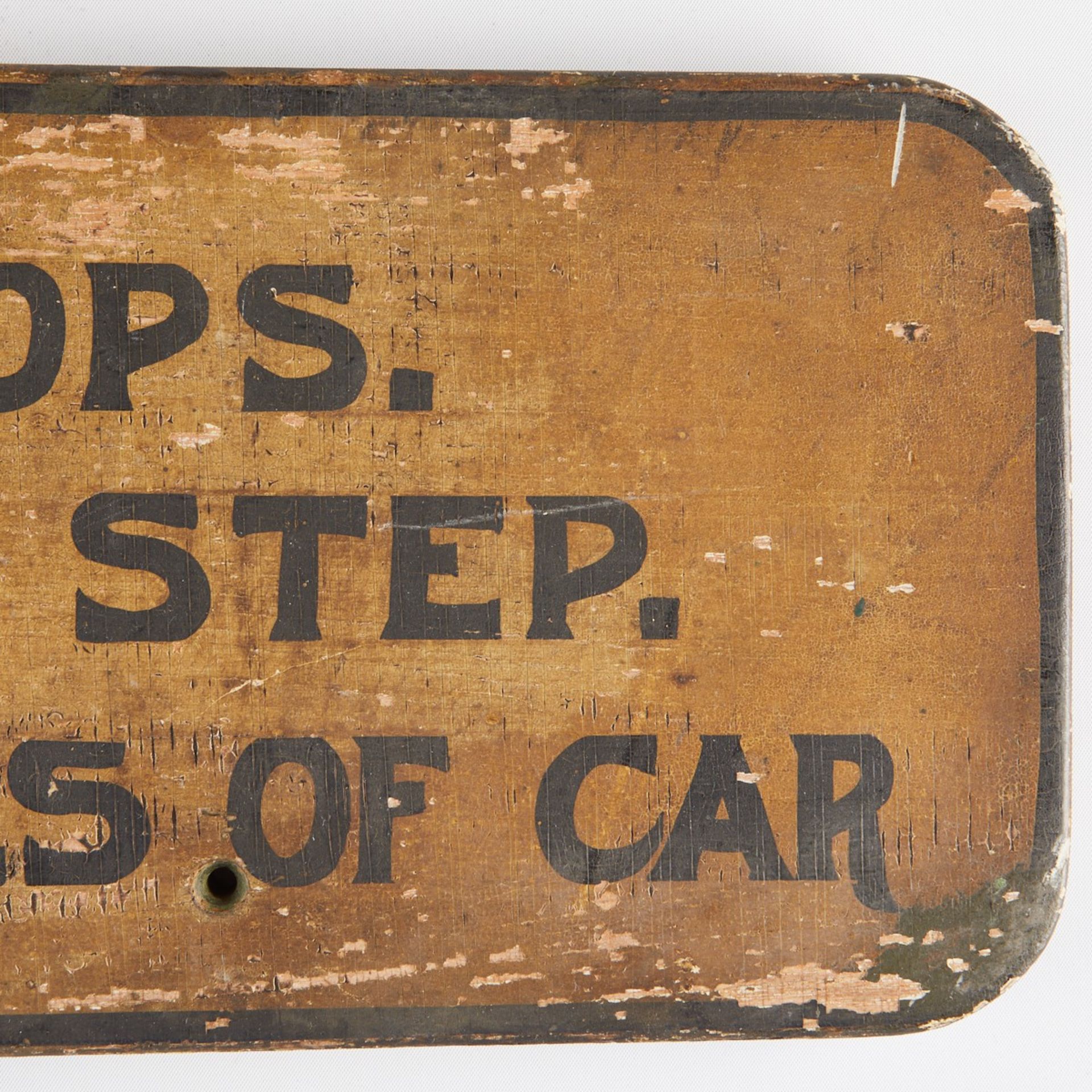 Railroad Sign "Wait Until Car Stops Do Not Stand" - Bild 4 aus 6