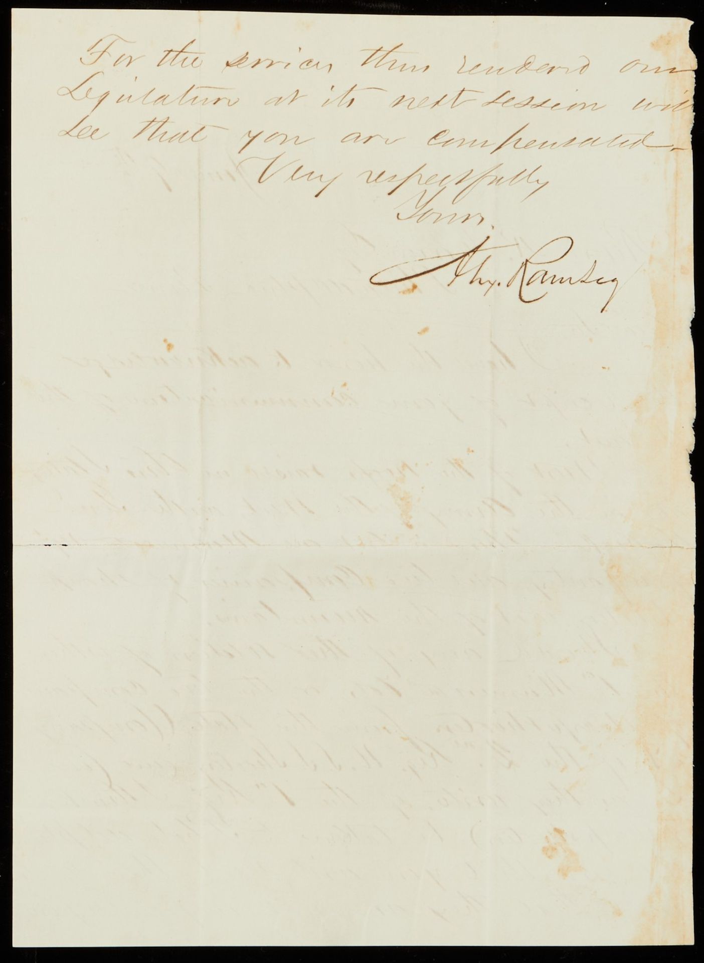 Alexander Ramsey Civil War Letter - Bild 2 aus 3