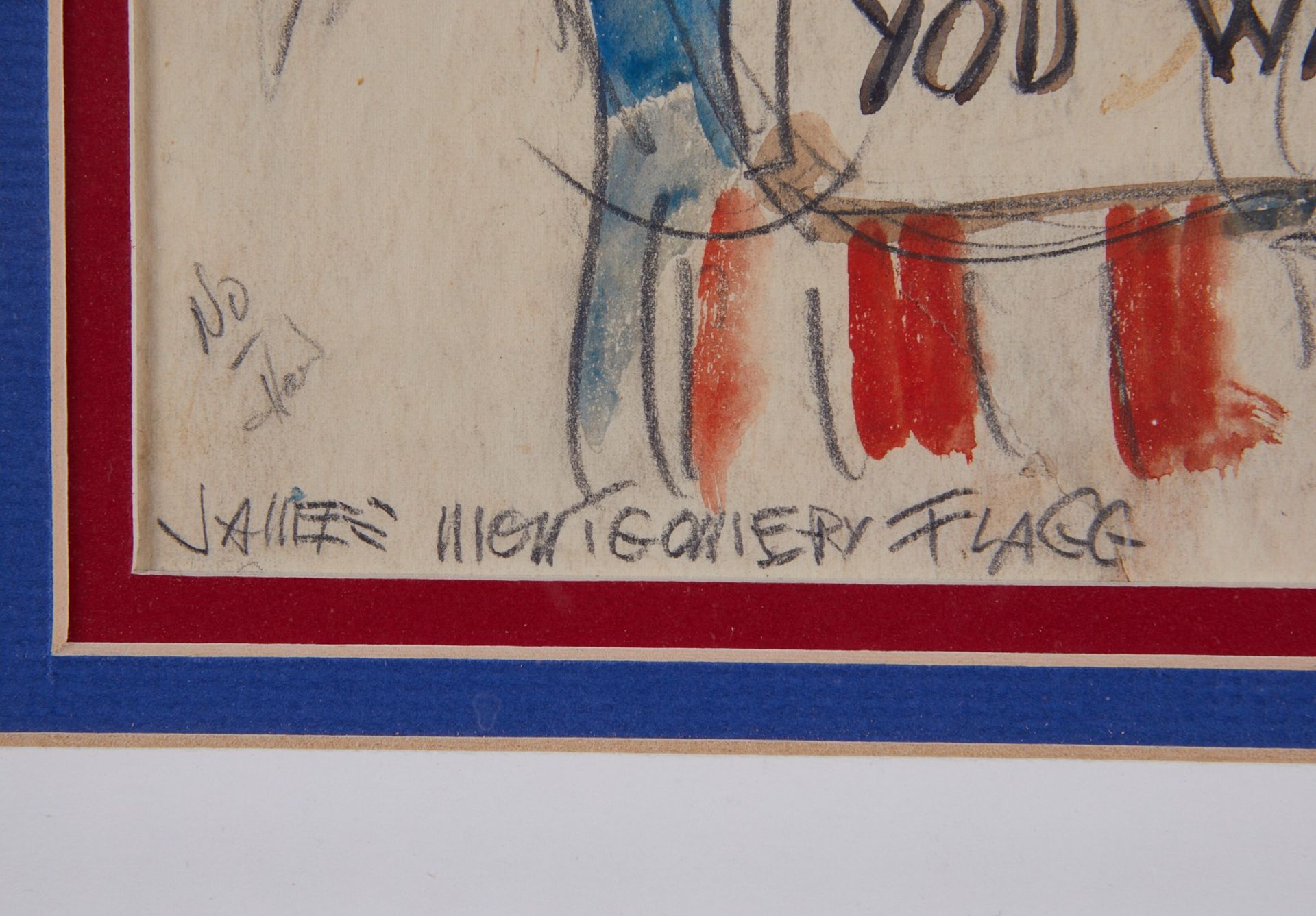 James Montgomery Flagg Uncle Sam WC on Paper - Image 6 of 12