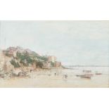 Luigi Loir Watercolor Beach Scene