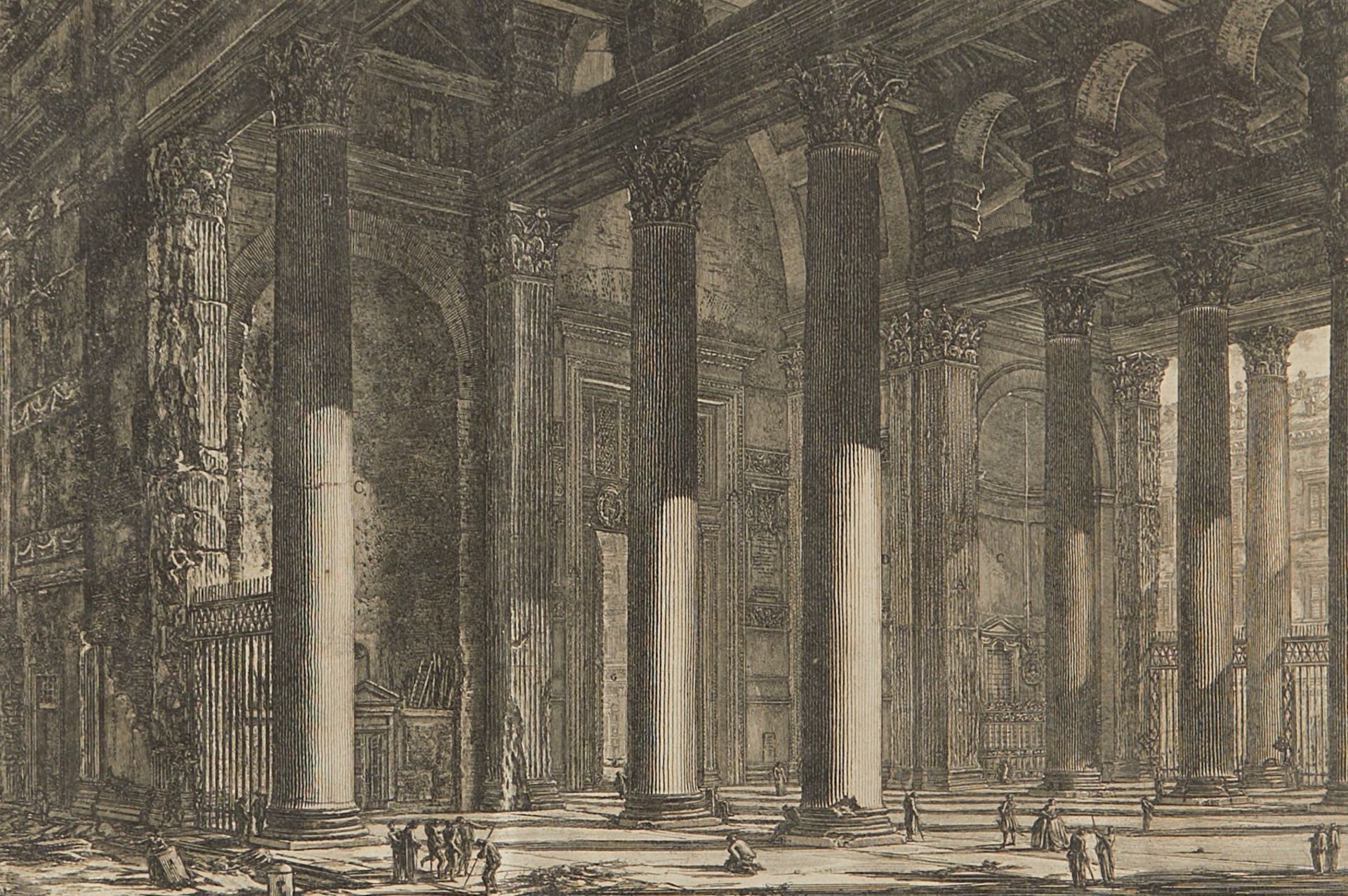 Group of Two Piranesi Etchings Pantheon Rome - Bild 5 aus 7