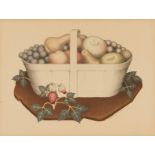 Grant Wood "Fruits" Hand Colored Lithograph