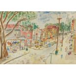 Gina Plunguian Watercolor Street Scene