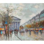 Signed Antoine Blanchard Paris Street Painting Rue Tronchet