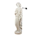 Life Size Victorian Marble Sculpture of Female Figure