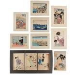 Grp: 9 Modern Japanese Woodblock Prints Hiroshige