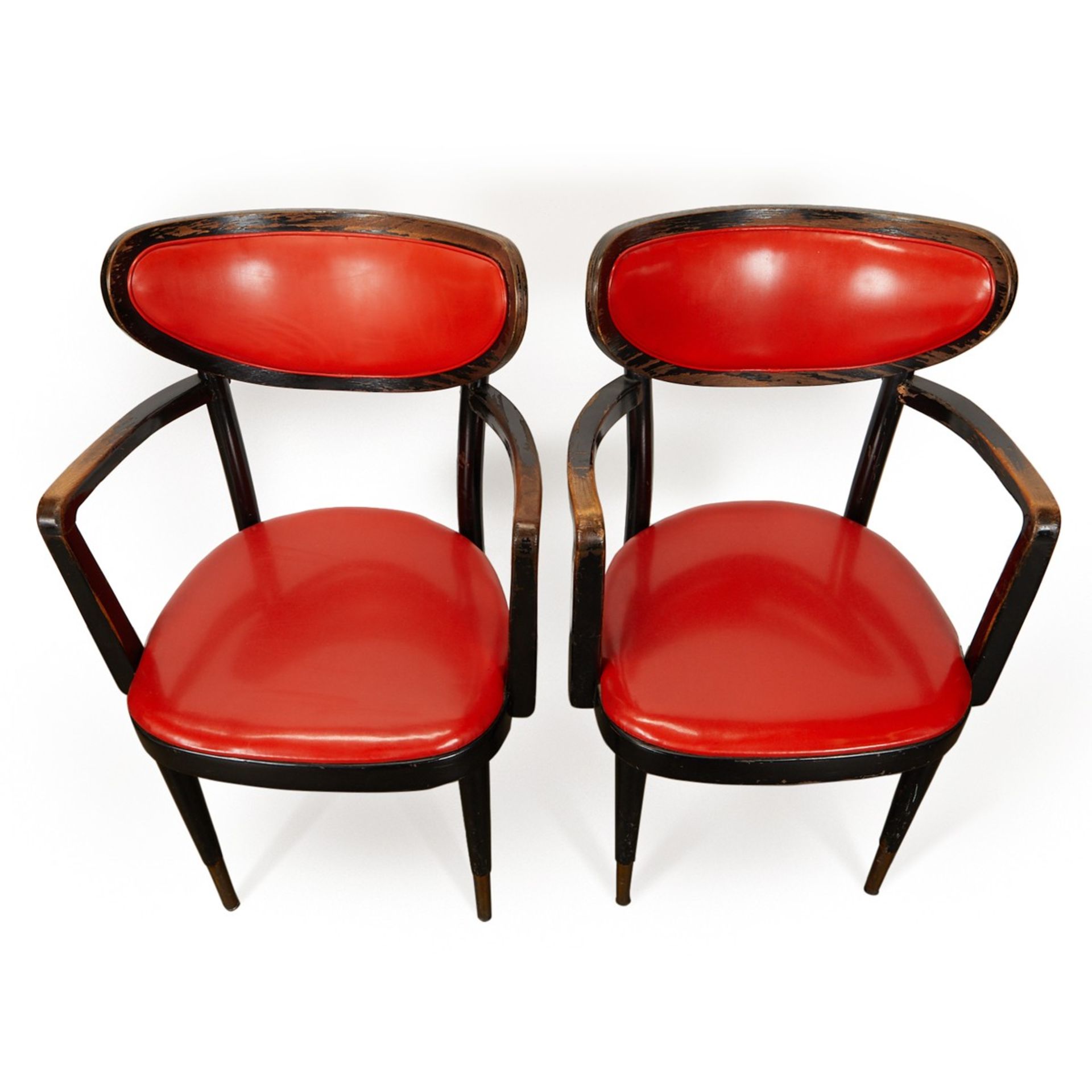 Set of 2 Thonet Austrian Mid-Century Chairs - Bild 4 aus 8