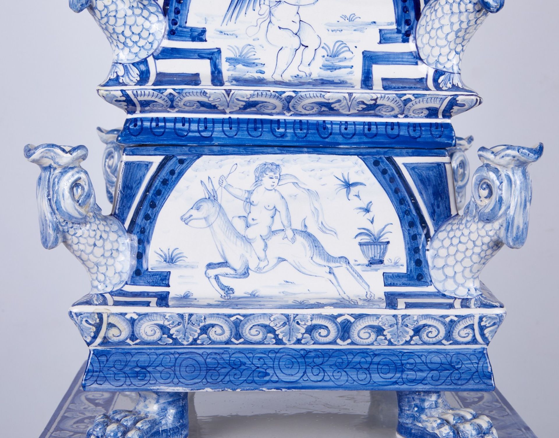 Large Dutch Delft 8 Tiered Porcelain Tulipiere - Bild 18 aus 29