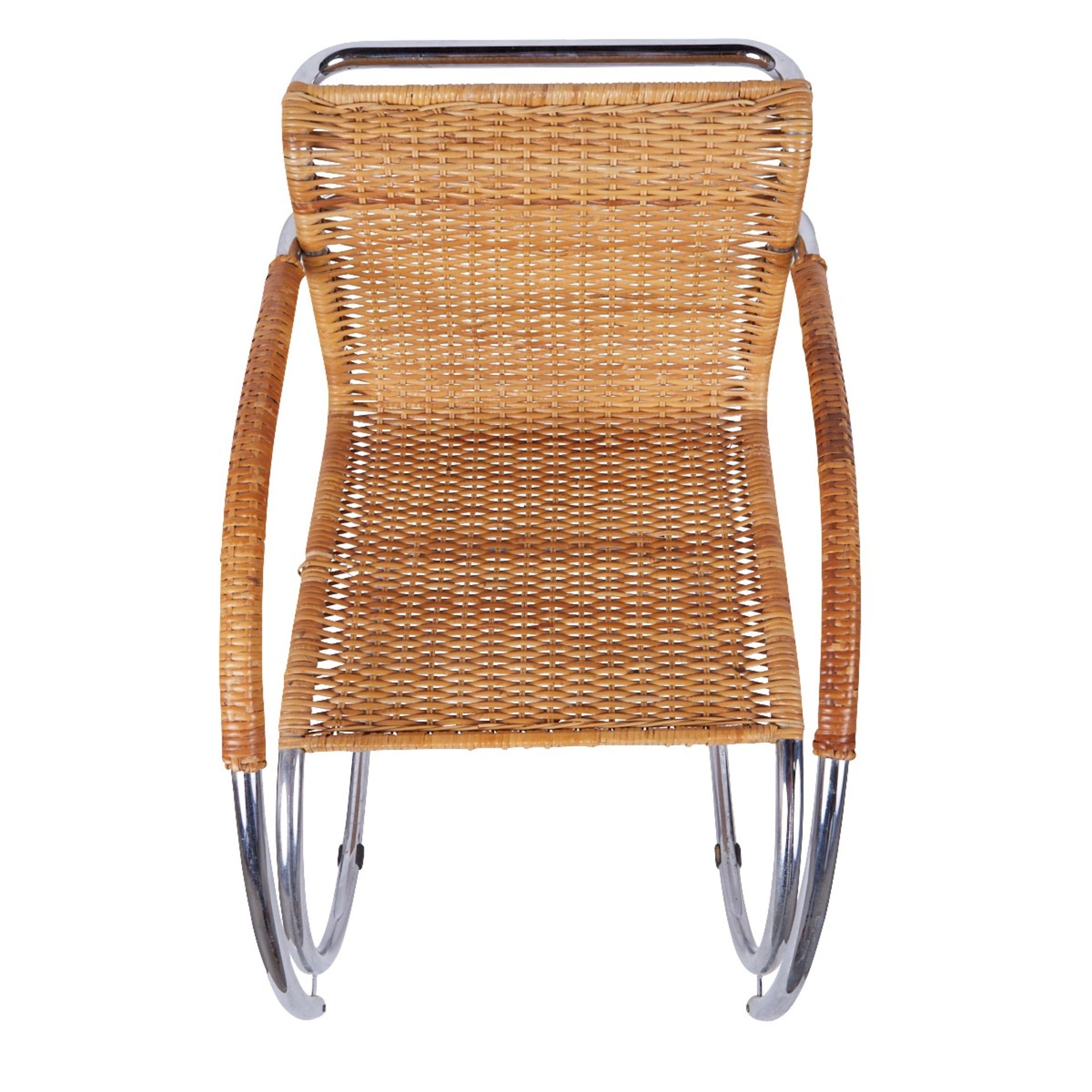 Mies van der Rohe MR20 Wicker and Chrome Chair - Bild 6 aus 6