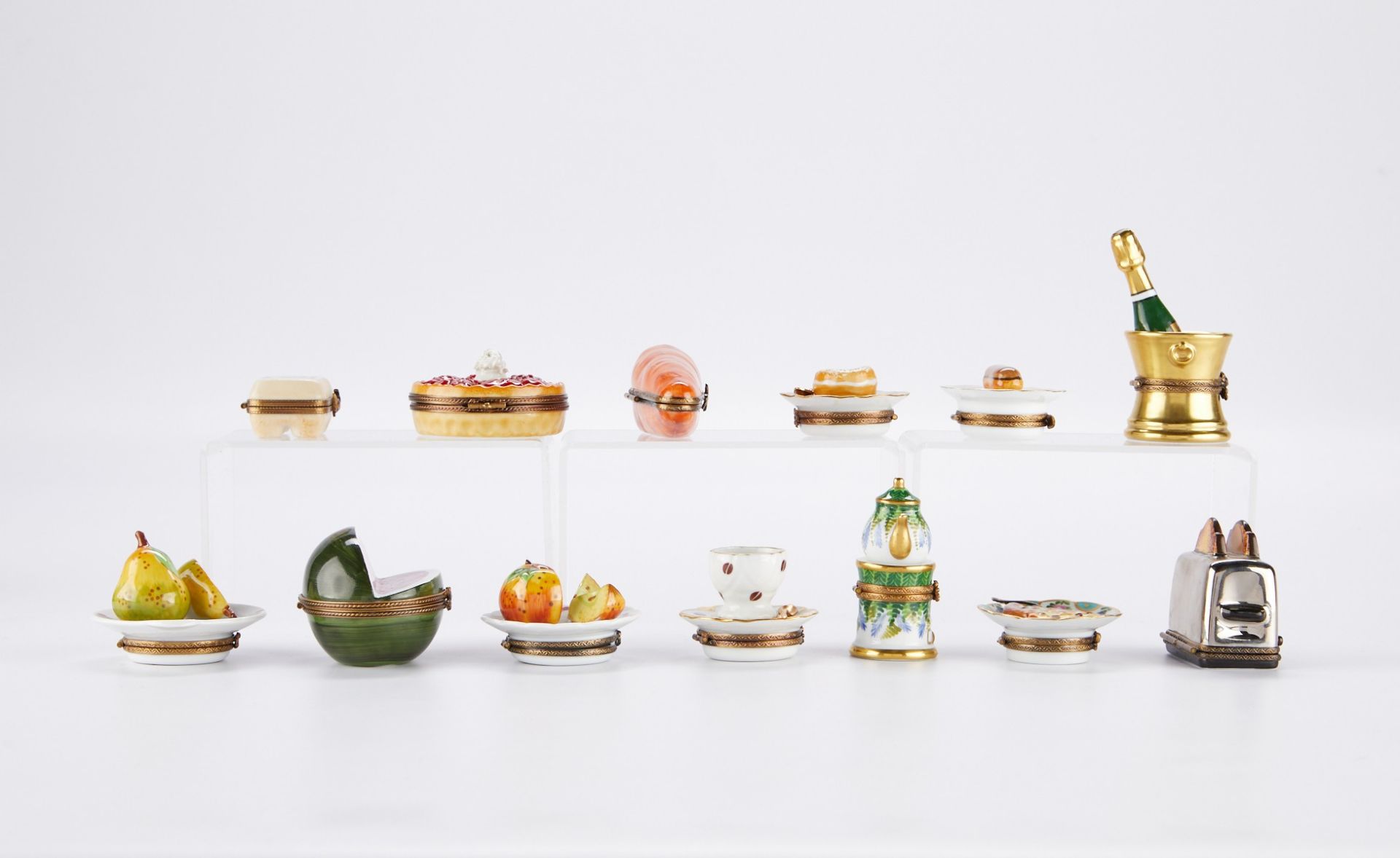 Grp: 13 French Limoges Porcelain Boxes Food - Bild 5 aus 12