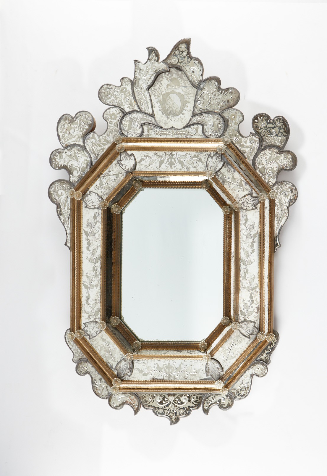 Early Antique Venetian Glass Mirror