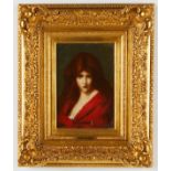 Jean-Jacques Henner Portrait of a Lady in Red