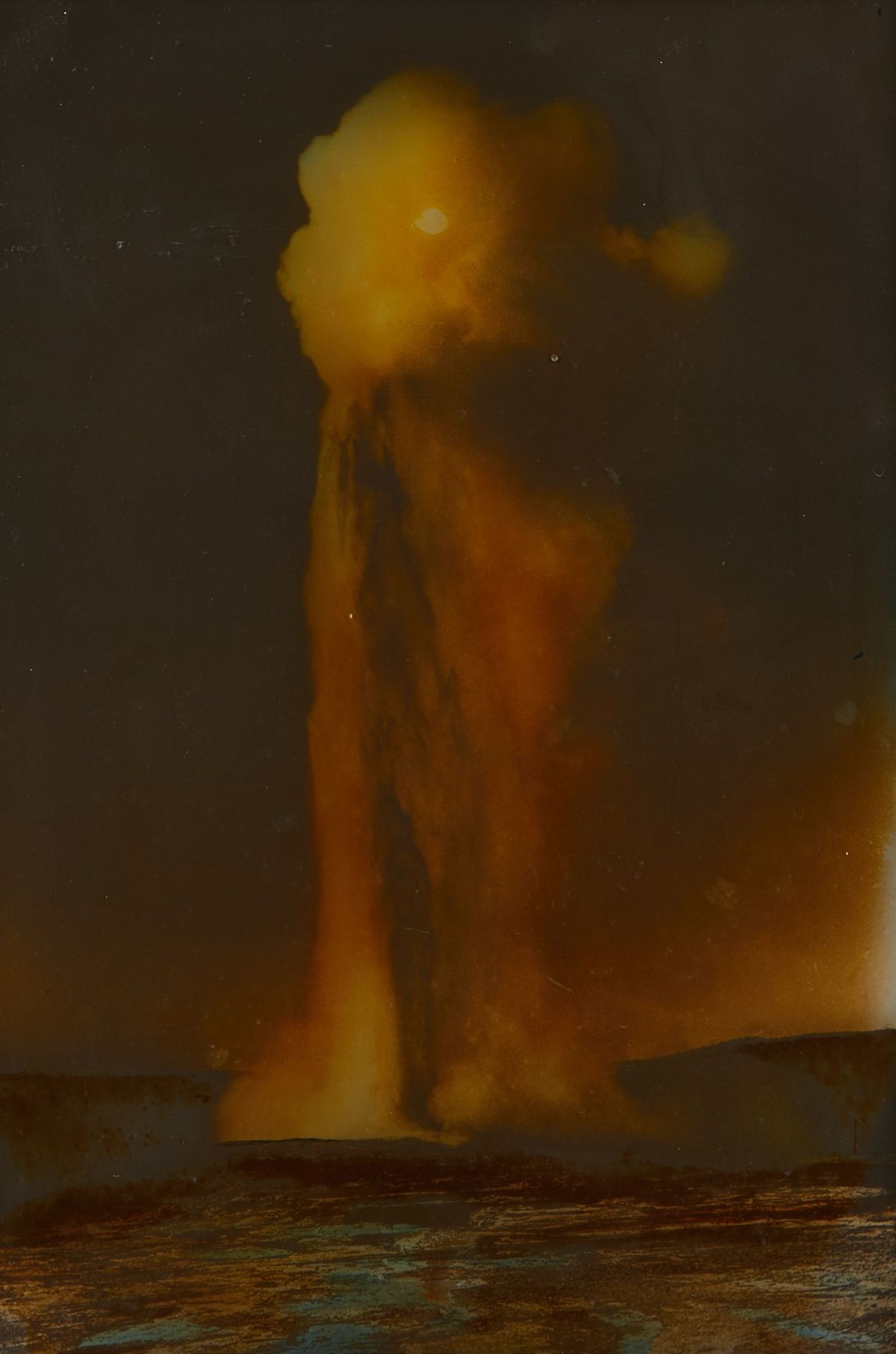 Frank Jay Haynes Glass Plate Negative Old Faithful