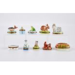 Grp: 10 Animal French Limoges Porcelain Boxes